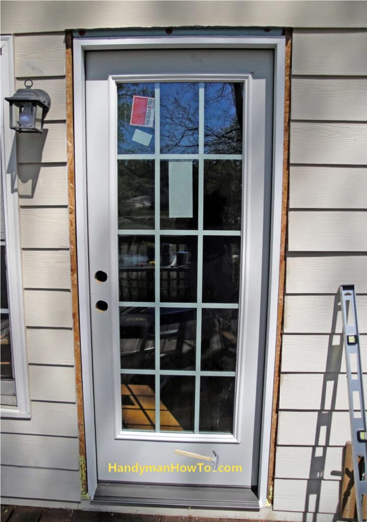 Install the new Exterior Door in the Rough Opening