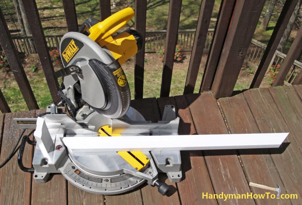 Cut the Door Brick Mould with a Miter Saw