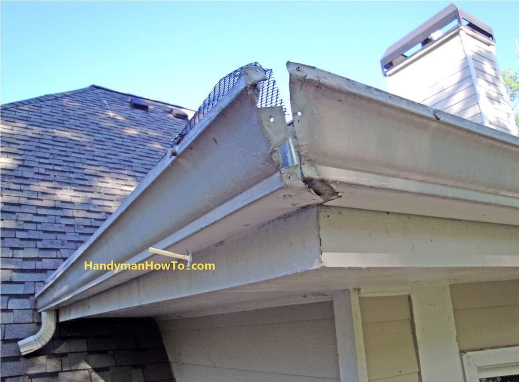 Fascia Repair: Drill Out the Rivets to Separate the Gutter