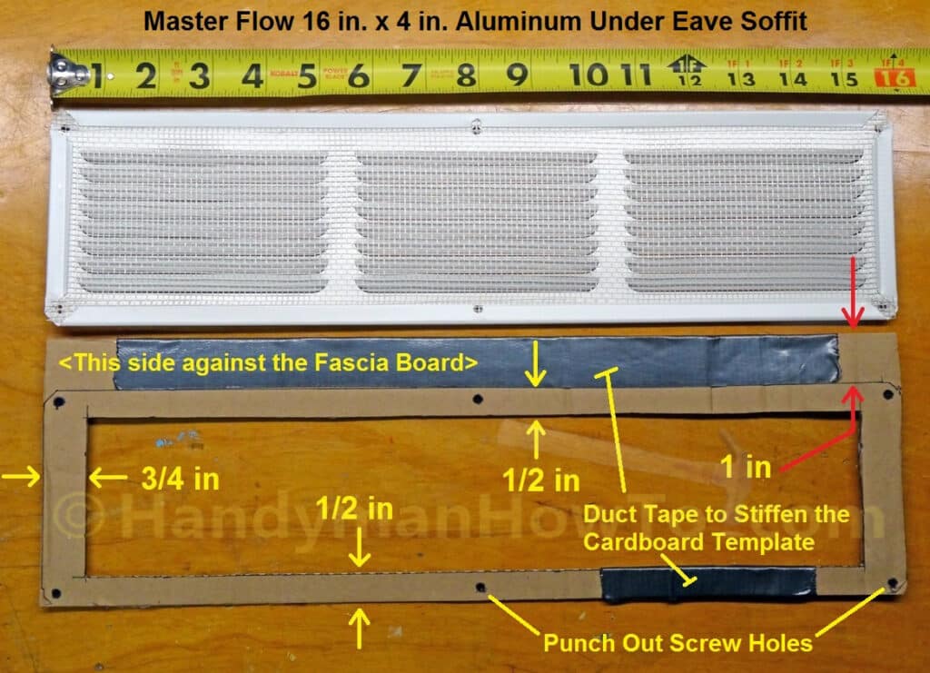 Soffit Vent Mounting Template