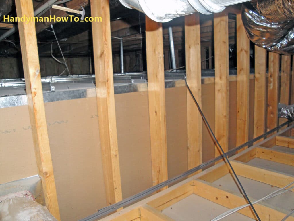 Suspended Drywall Ceiling Crawlspace