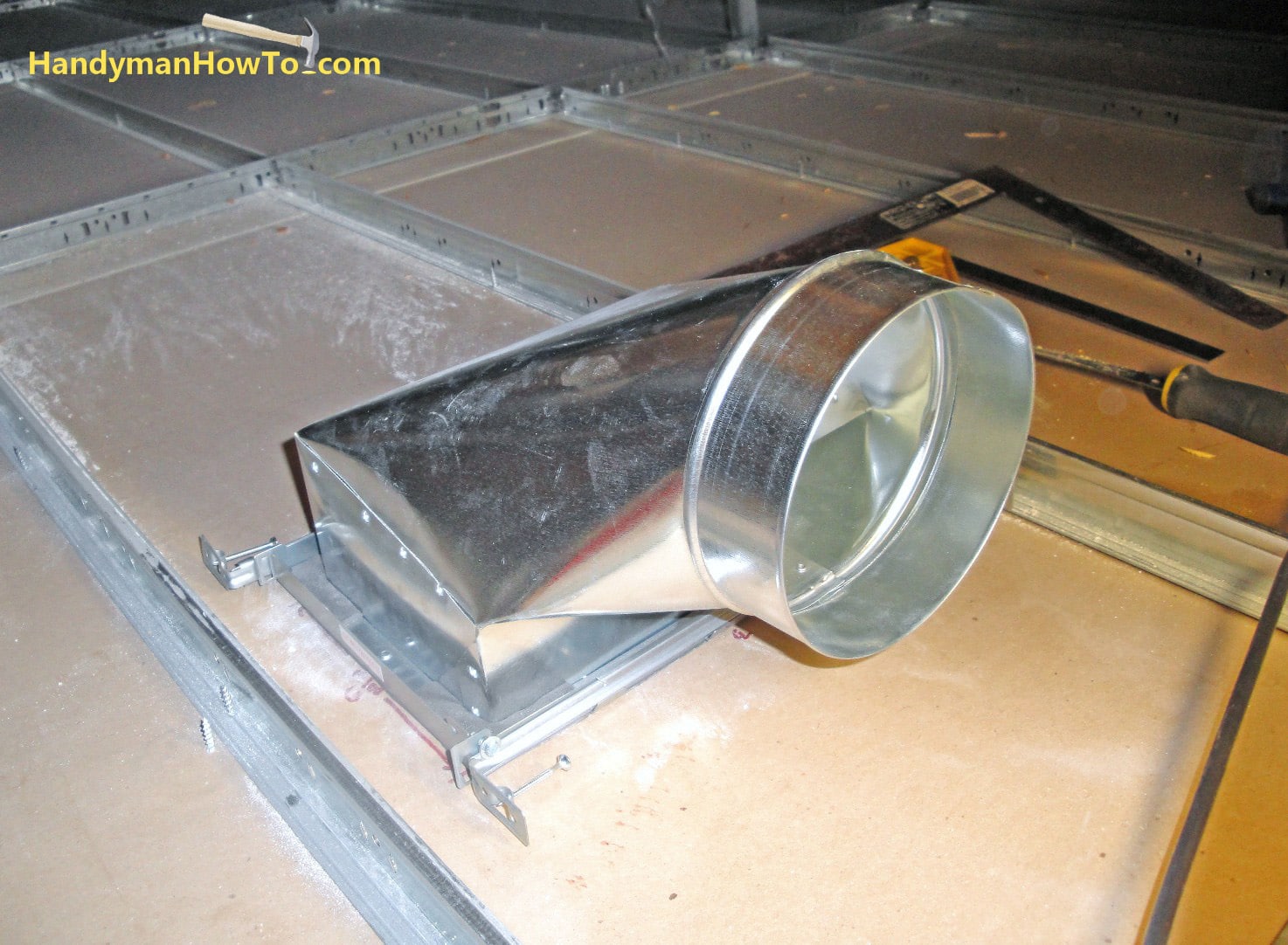 How To Install An Air Duct In A Suspended Drywall Ceiling