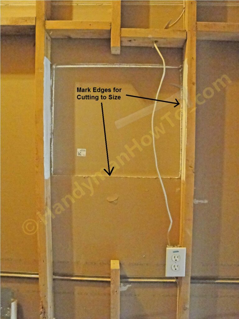 Drywall Repair Panel: Mark the Dimensions