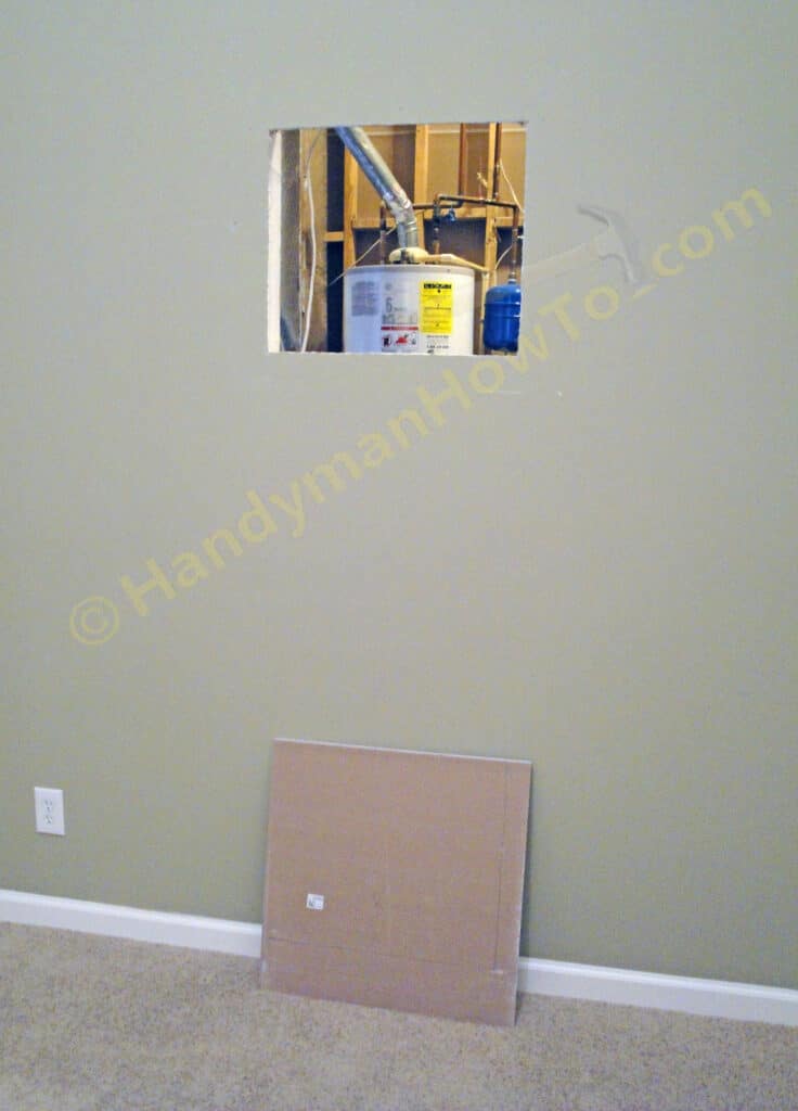 Drywall Repair Panel to Cover the Large Hole