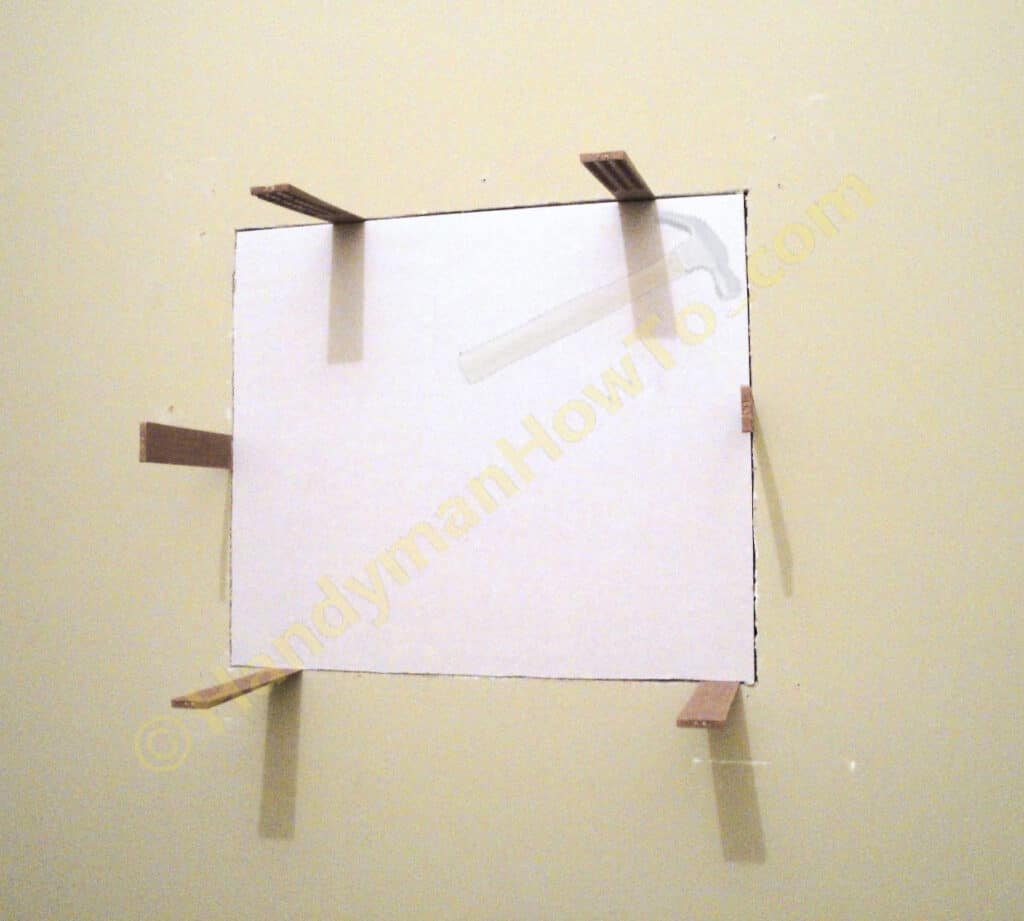 Install a Drywall Repair Panel: Center with Plastic Shims