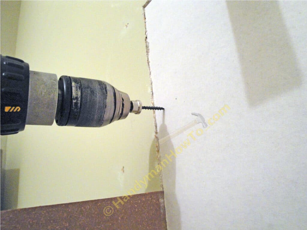 Drywall Repair Panel: Fasten with Drywall Screws