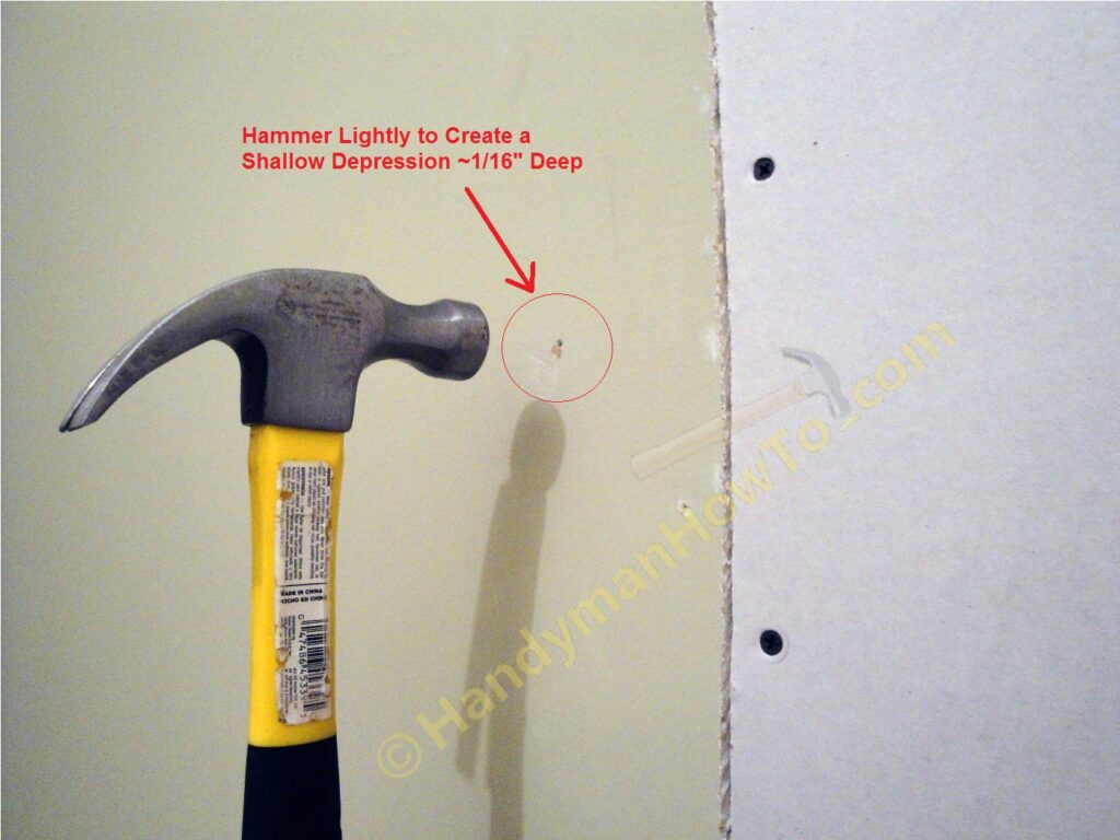 Drywall Finishing: Dimple Nail Holes with a Hammer