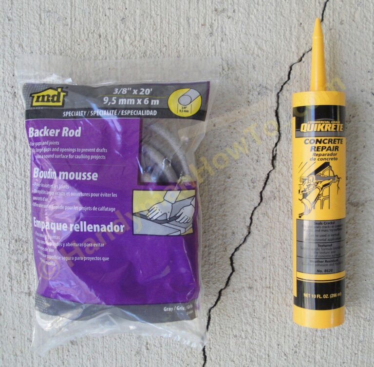QUIKRETE® Concrete Repair (No. 8620-10) and Backer Rod
