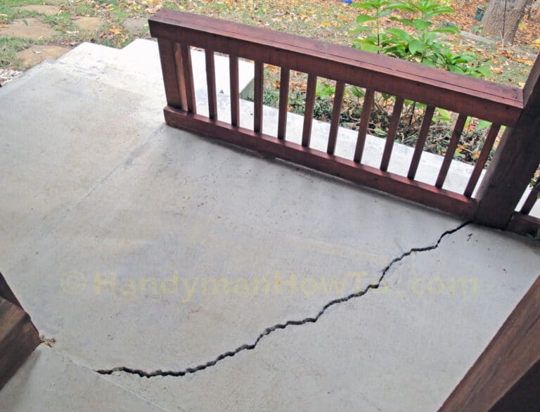 Large Crack in Concrete Patio Slab