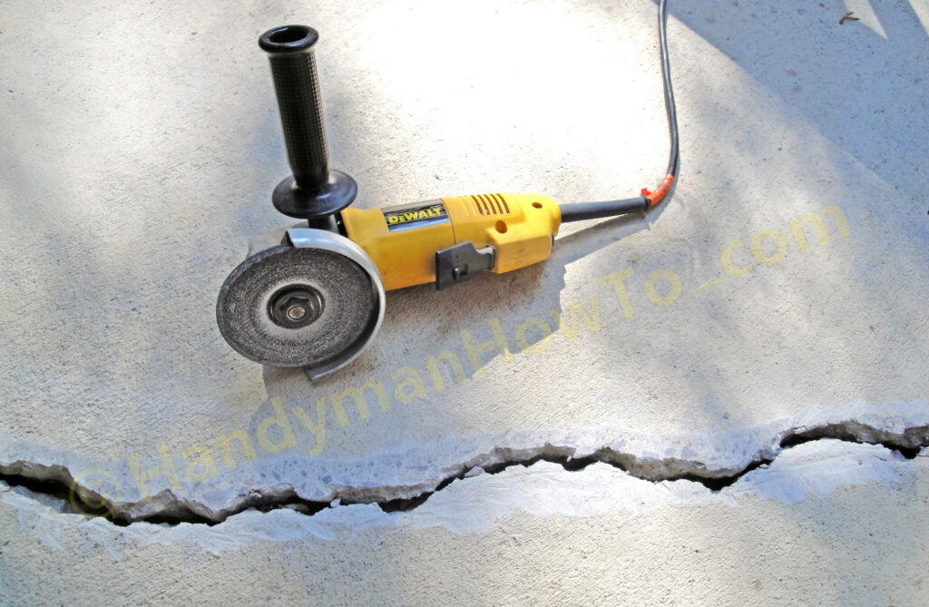 Concrete Crack Repair: Chasing with an Angle Grinder and Masonry Disc