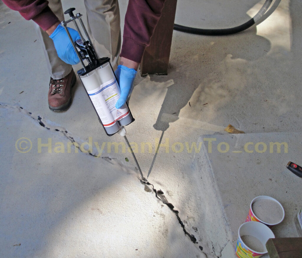 Concrete Slab Crack Repair: Finish Coat of Emecole 555