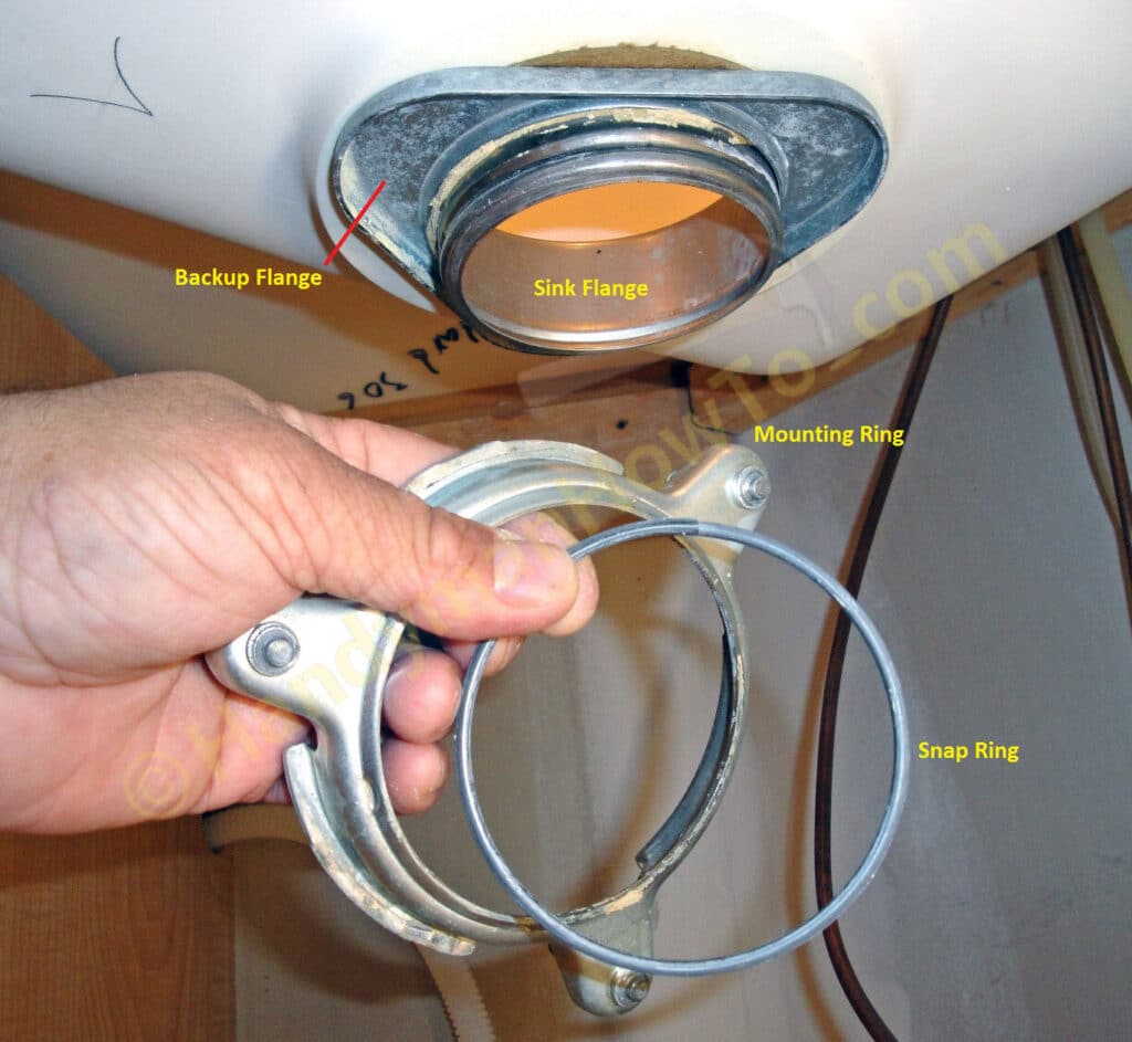 Garbage Disposal 3-Bolt Mount and Snap Ring