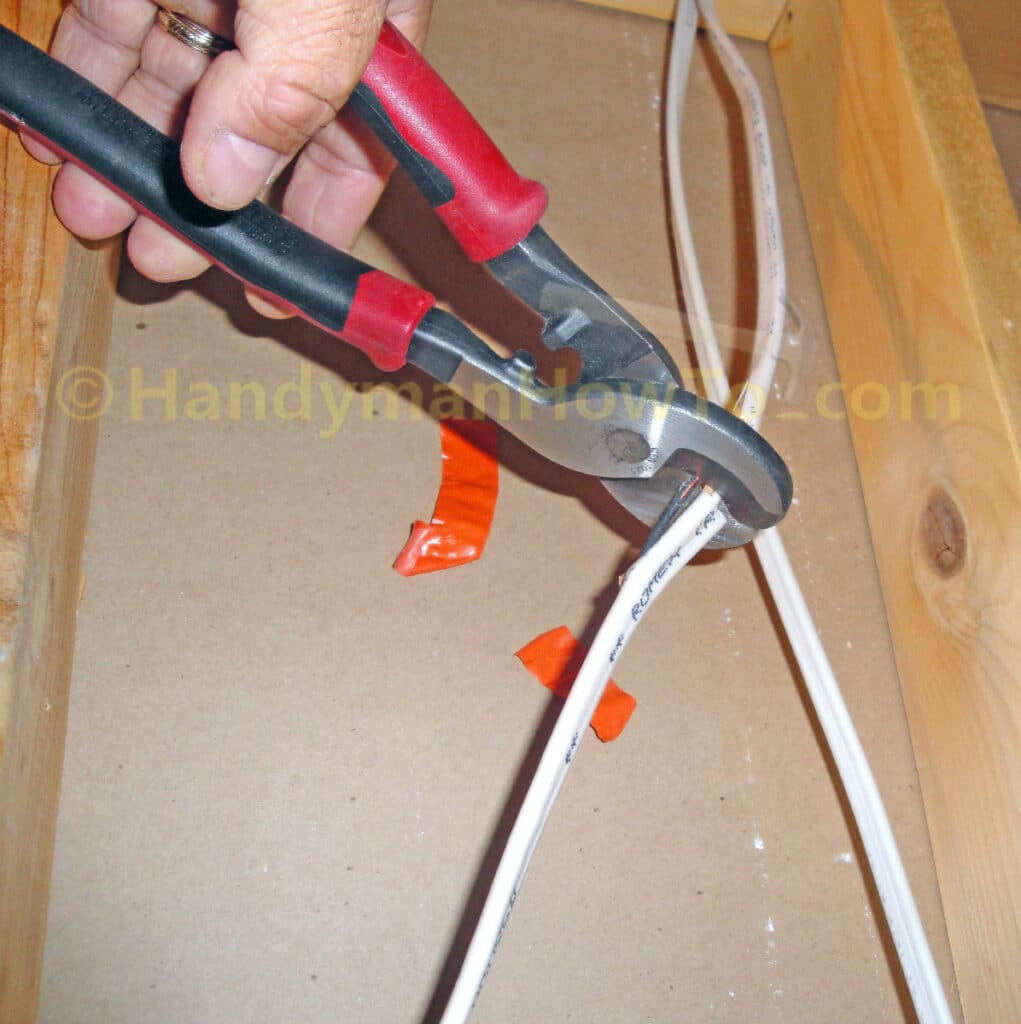 Wire Splice Repair: Cut the NM 14/2 Cable