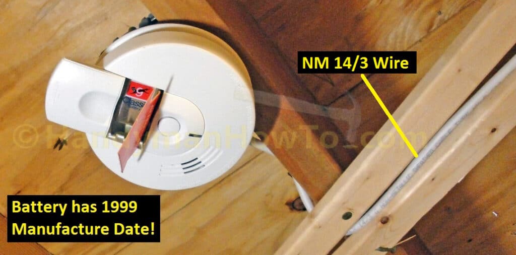 Disabled Smoke Detector with 10 Year Old Battery
