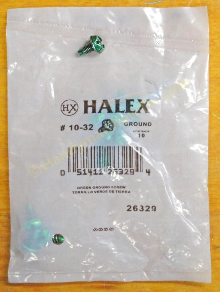 Halex 10-32 Green Ground Screw
