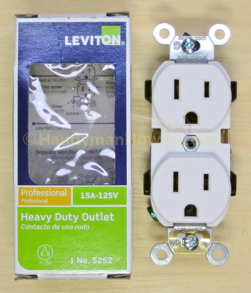 Leviton 5252-W Heavy Duty Electrical Outlet