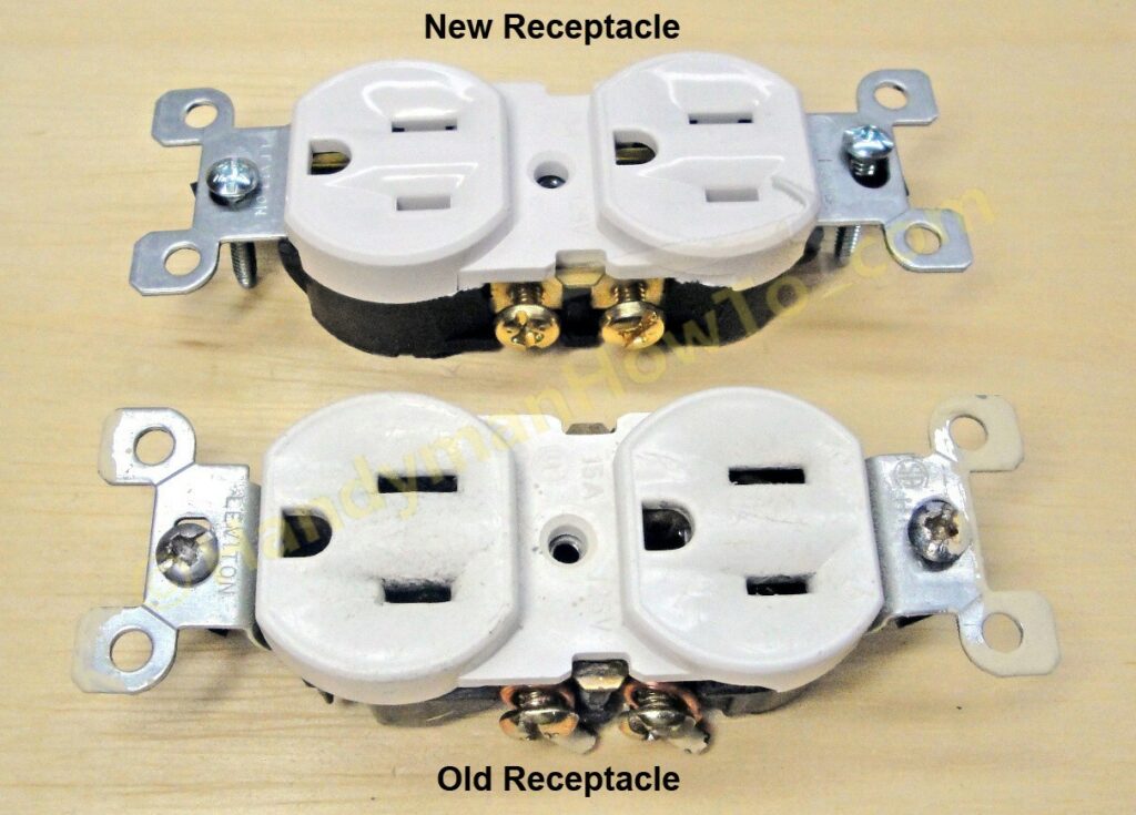 Old and New Leviton Electrical Receptacles Model 5320-WCP
