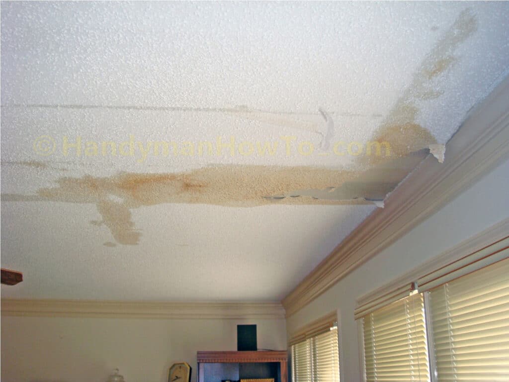 Polybutylene Pipe Water Leak Drywall Ceiling Damage