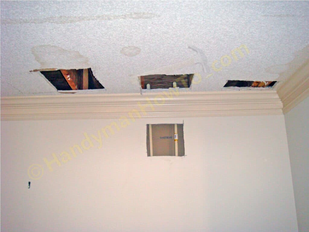 Polybutylene Pipe Replacement: Drywall Cutouts for CPVC Plumbing