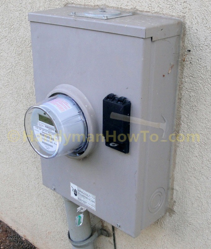 Electric Service Meter before Meter-Treater