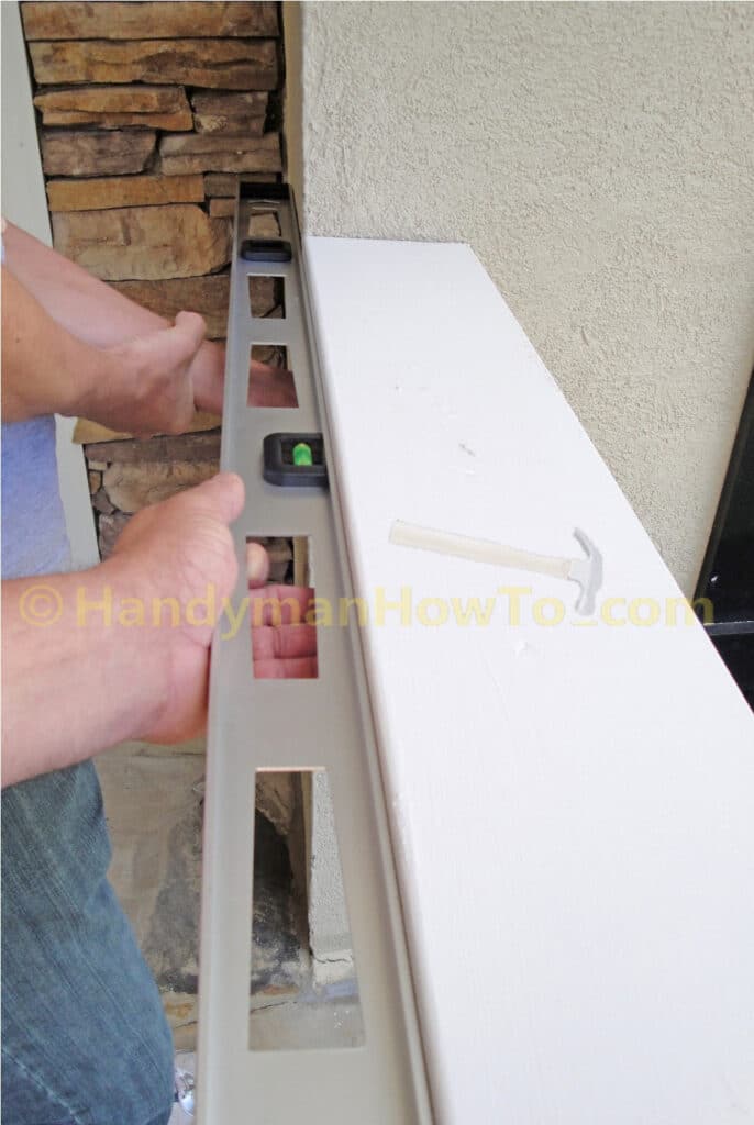 Build a Porch Rail: Align the 2x6 Porch Rail with the House Wall