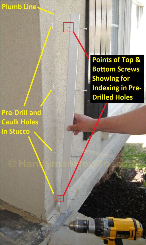 Porch Rail: 2x2 Support Picket Attachment to the House Wall