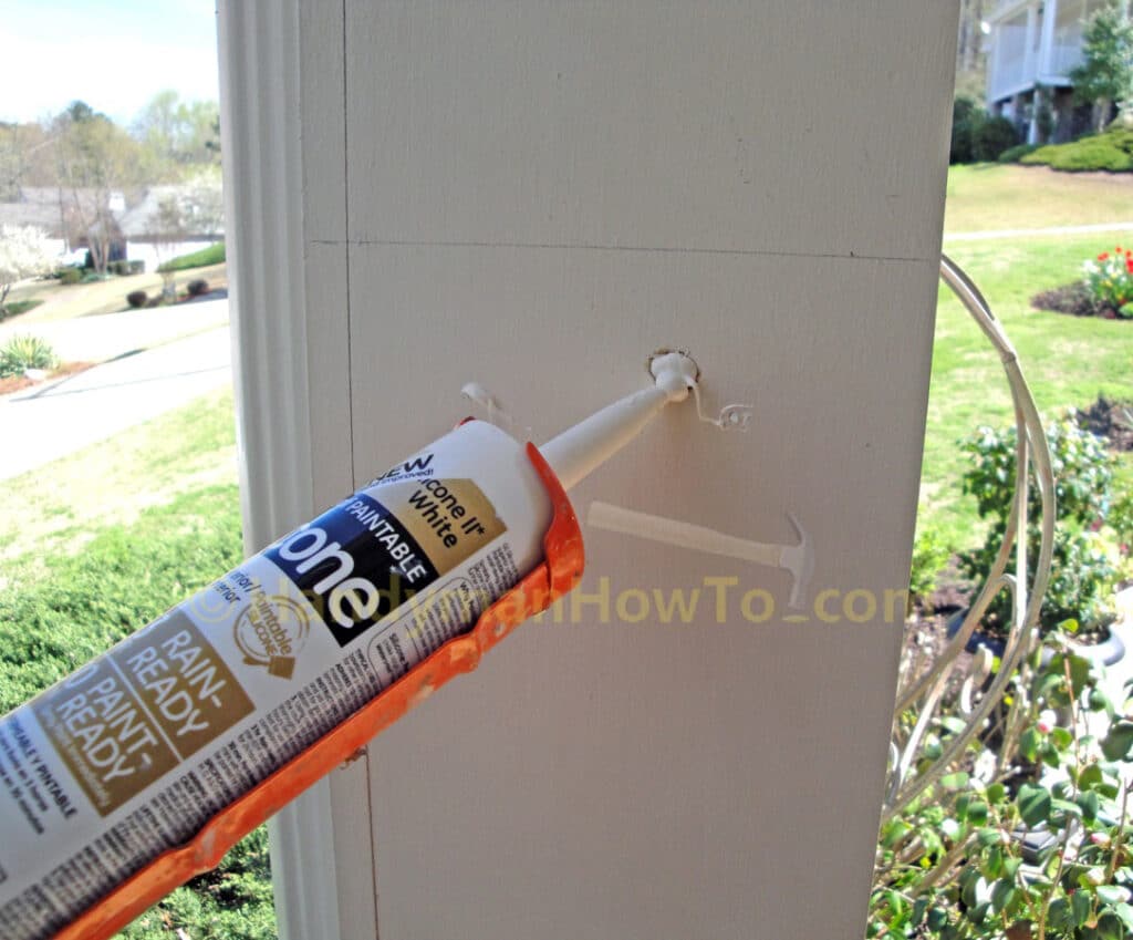 Fill the Porch Support Post Holes with Caulk