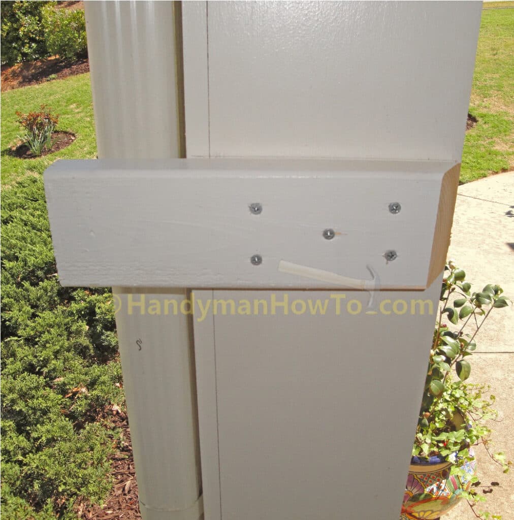 Build a Porch Rail: 2x4 Rail Support Block Mounted to the Corner Post