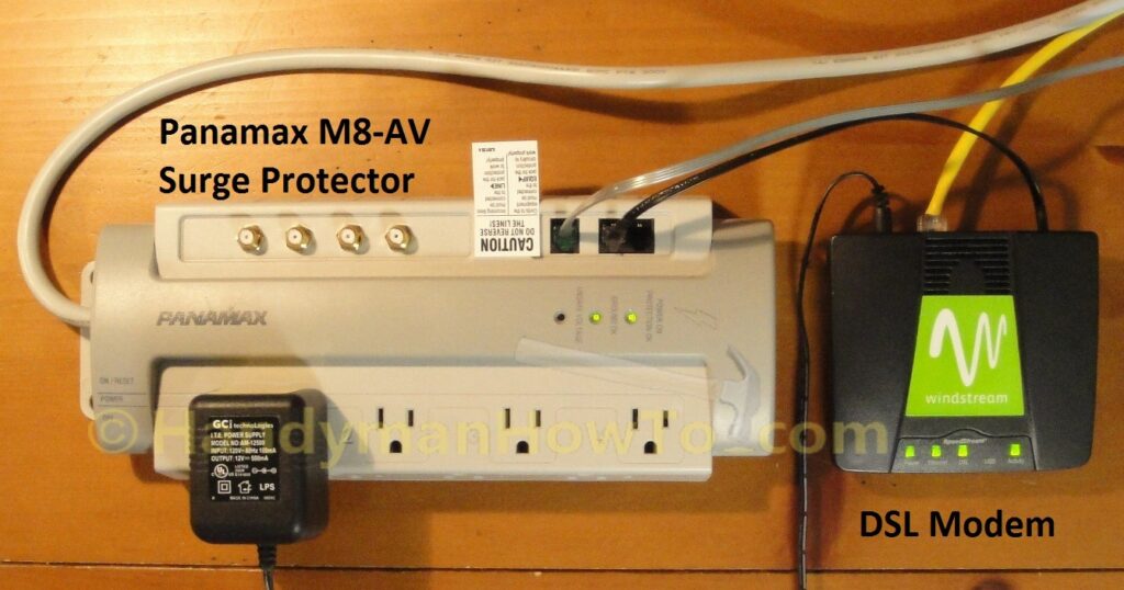Panamax M8-AV Surge Protector and DSL Modem Speed Test