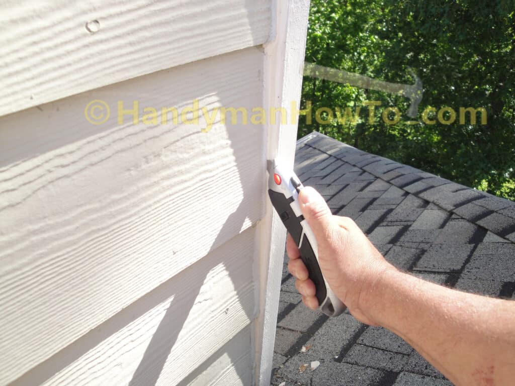 Leaky Chimney Repair: Cut the Siding Board Caulk Lines