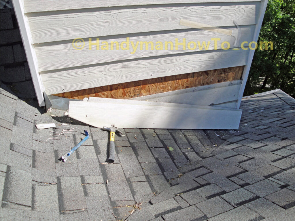 Leaky Box Chimney Repair: HardiPlank Siding Removal