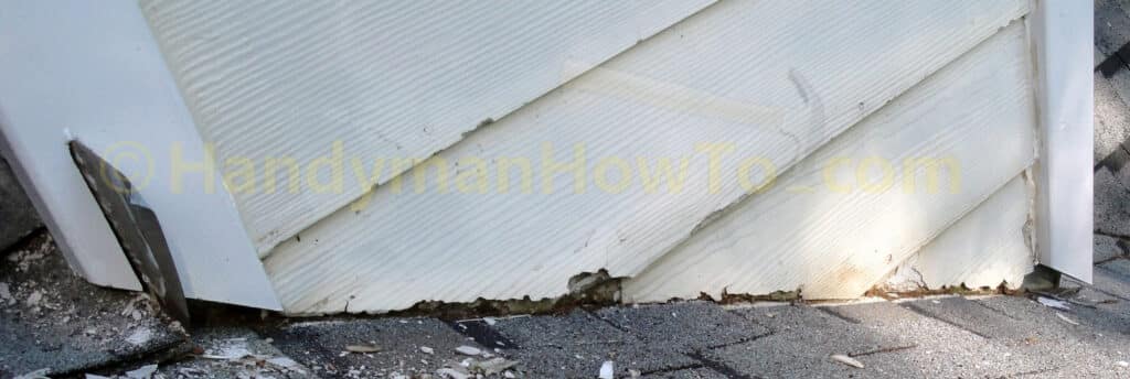 Cracked and Delaminated HardiPlank Siding at the Roof Line