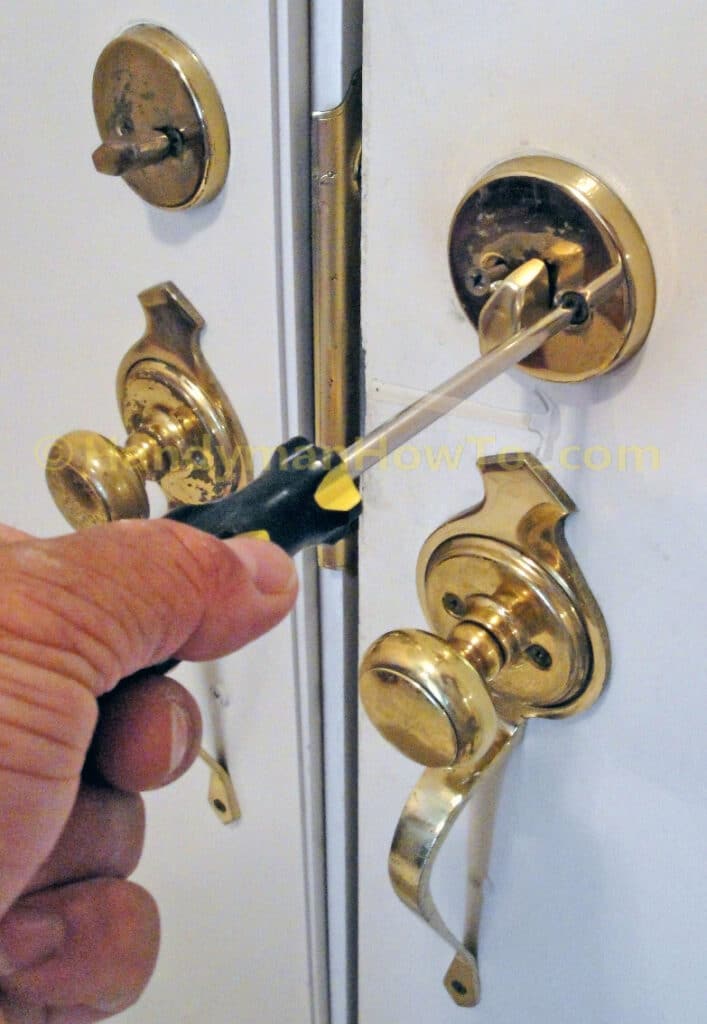 Remove the Screws from the Old Deadbolt Lock
