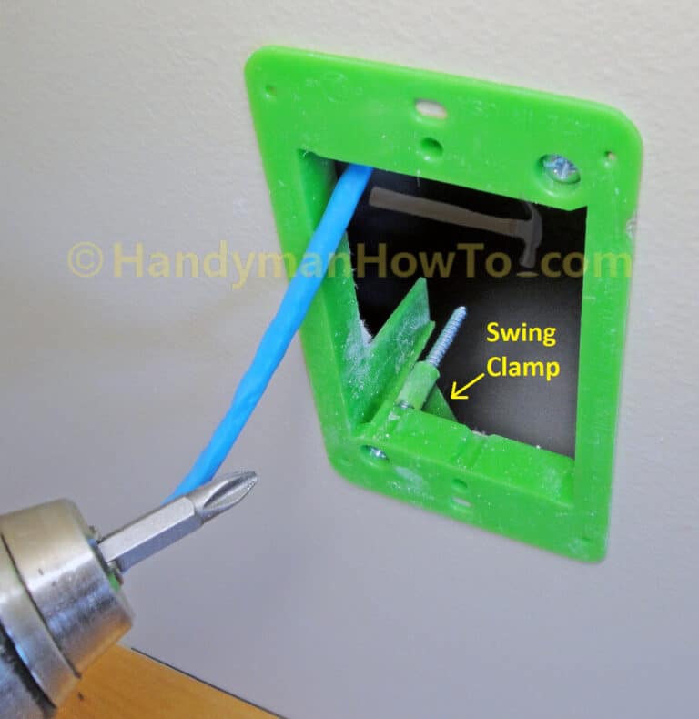 Swing Clip Tight Against the Drywall: Old Work Low Voltage Mount Bracket