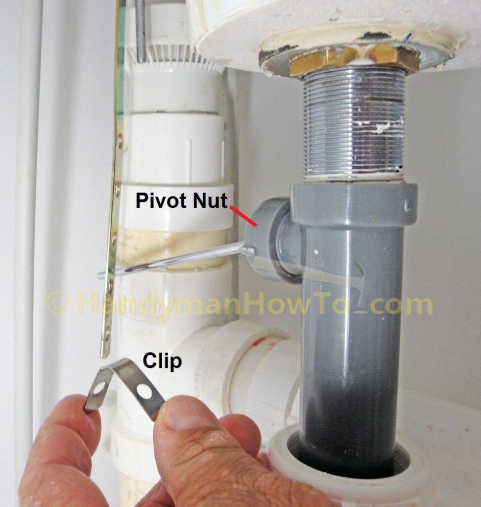 Pop-up Drain Repair: Remove the Pivot Rod Spring Clip