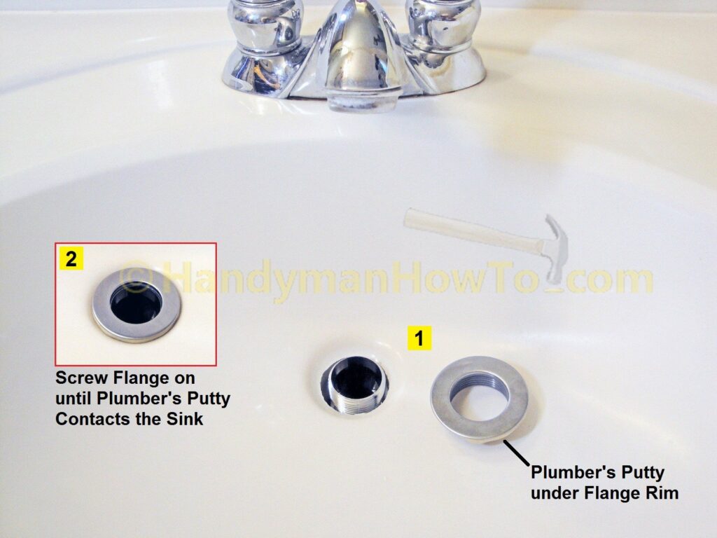 Install a Pop-Up Sink Drain: Screw the Drain Flange on the Drain Body
