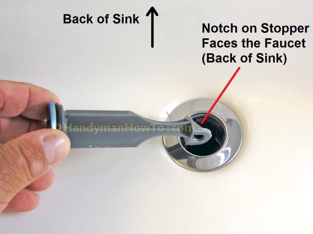Install a Pop-Up Sink Drain: Insert the Pop-Up Stopper