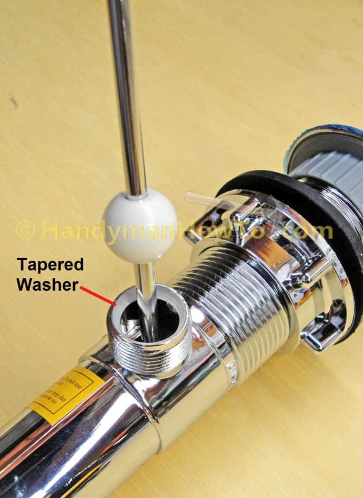 Install a Pop-Up Sink Drain: Tapered Ball Washer