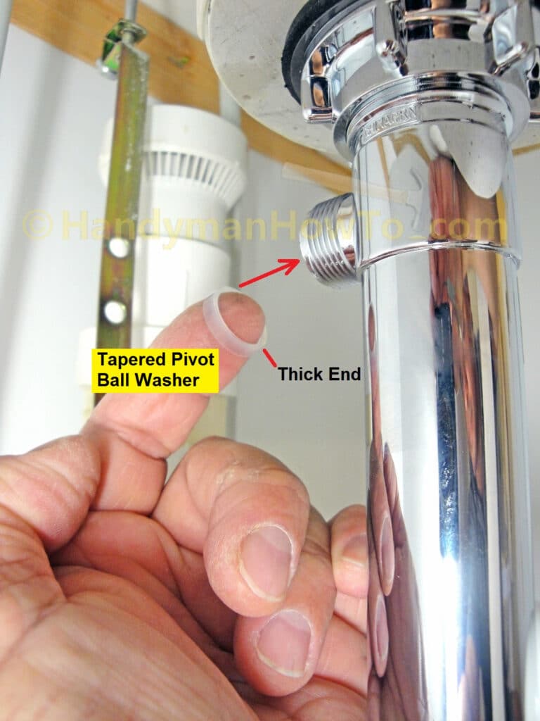 Install a Pop-Up Sink Drain: Pivot Ball Washer