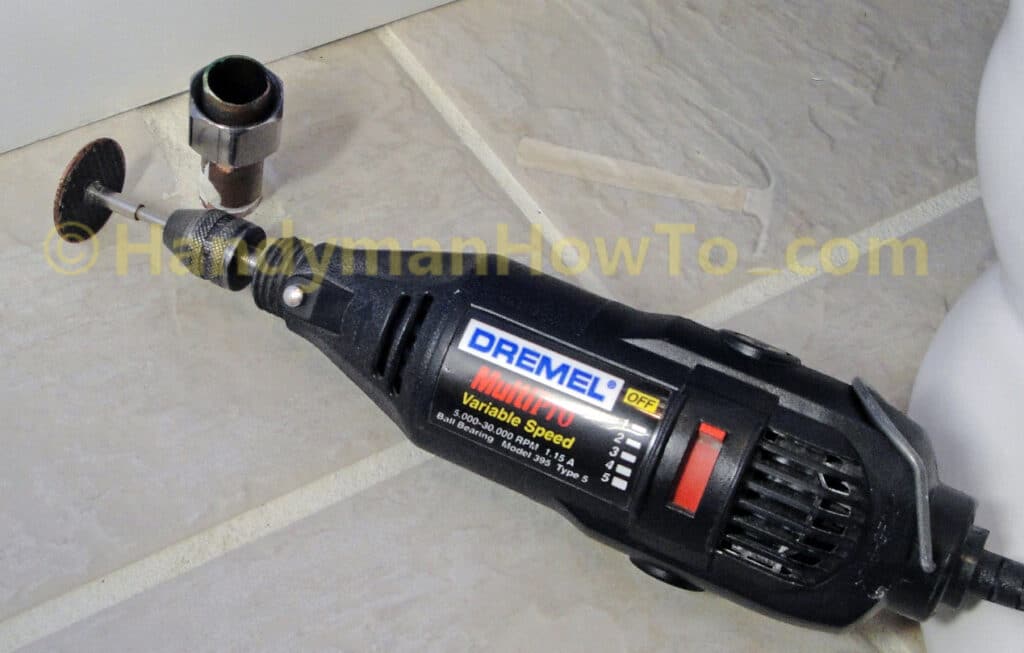 Water Shutoff Valve Removal: Stuck Compression Nut and Dremel Tool