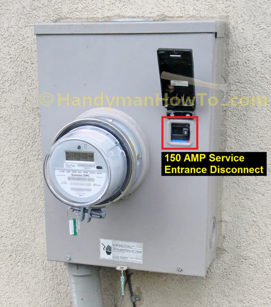 150 AMP Service Disconnect on Electric Meter Box