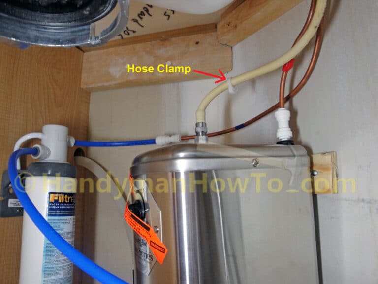 Instant Hot Water Tank Installation: Hot Water Rubber Hose Clamp