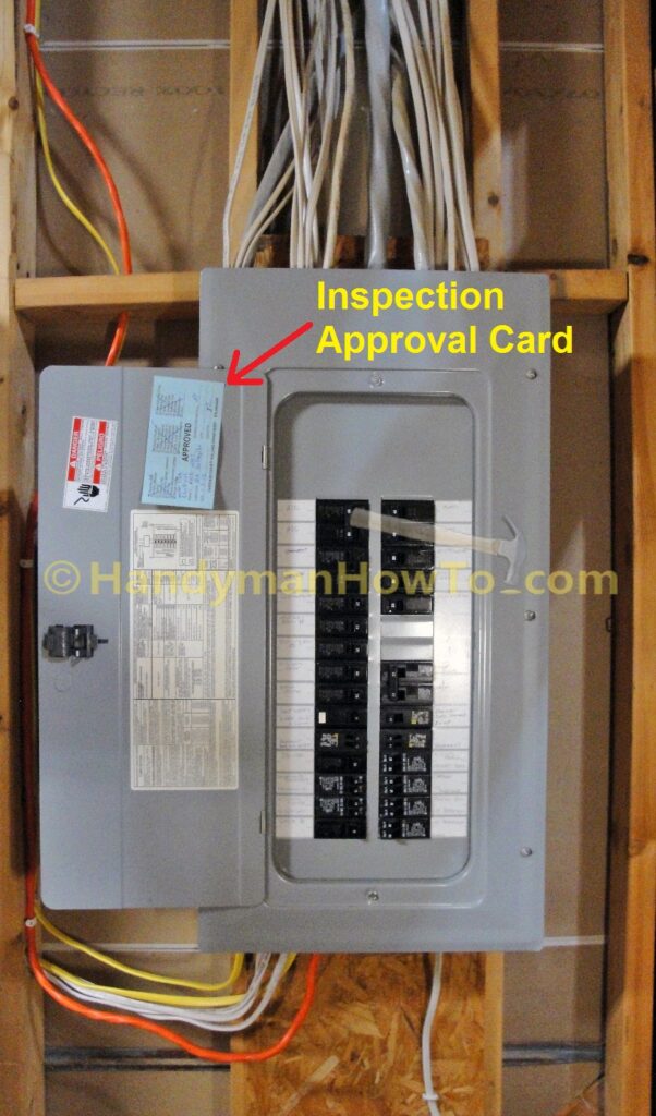Under Sink Electrical Outlet Installation: Building Inspector Approval Card