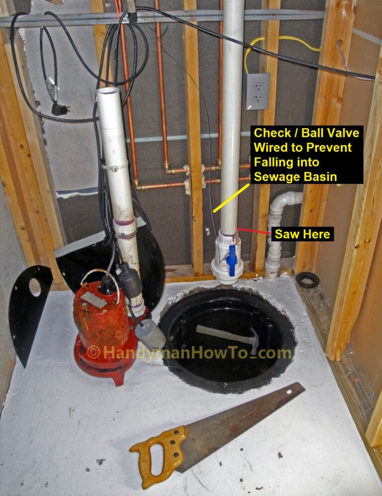 Basement Bathroom: Sewage Check Valve Replacement