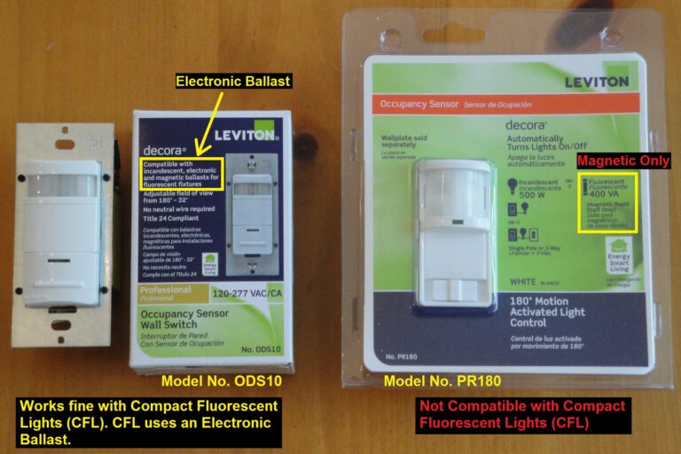 Leviton Occupancy Sensor Switch: Model ODS10 versus PR180