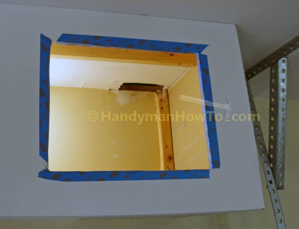 Bathroom Vent Duct Ceiling Opening in the Interior Soffit