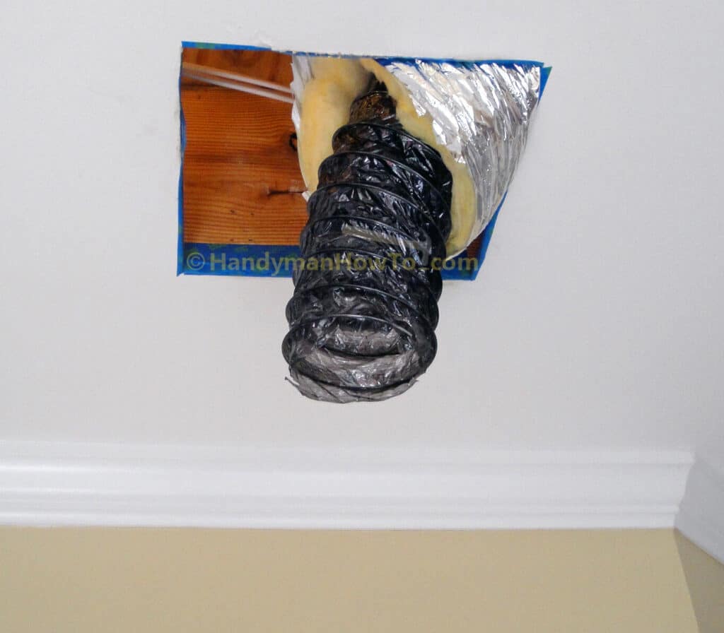 Bathroom Vent Fan Flexible Duct Ceiling Installation
