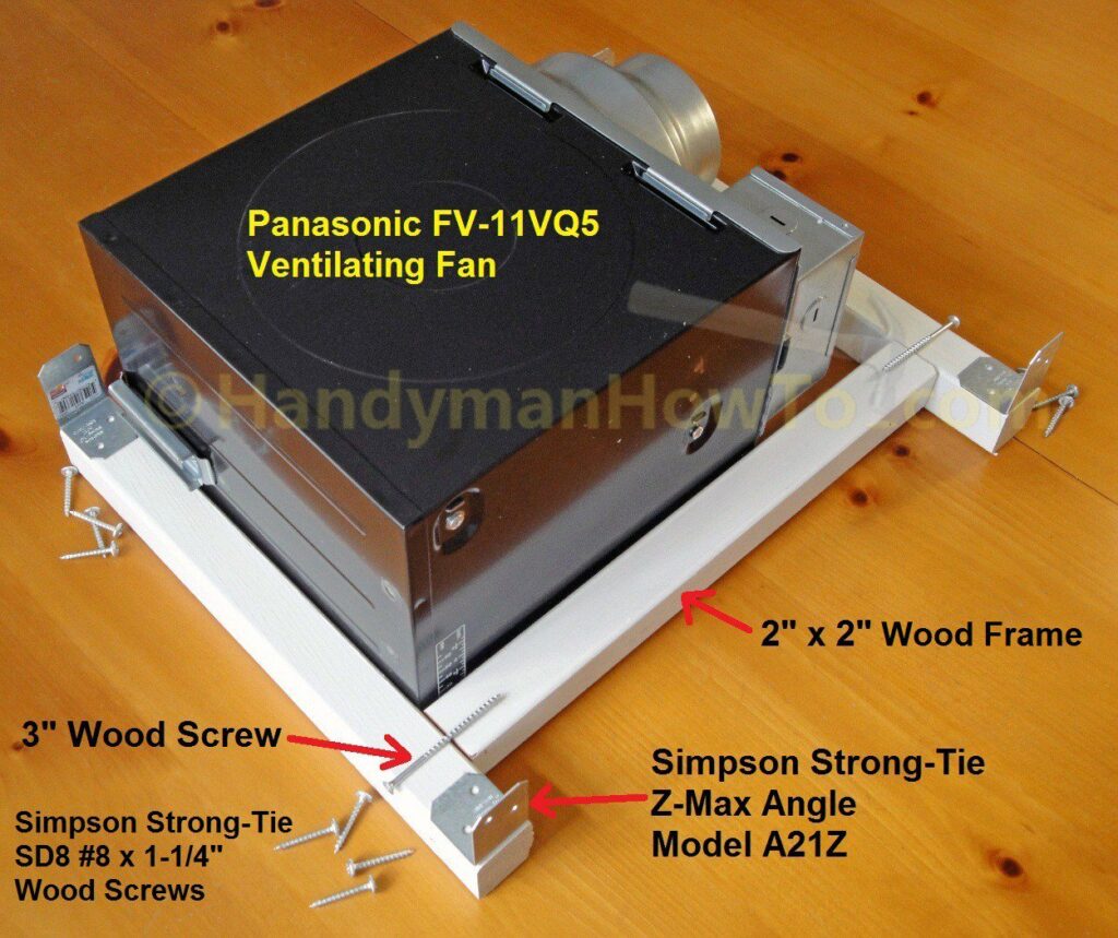 Panasonic WhisperCeiling Fan FV-11VQ5 Installation: Ceiling Mounting Frame