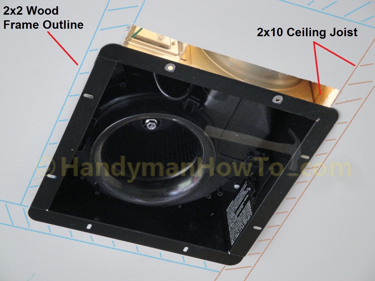 How To Replace A Bathroom Exhaust Fan And Ductwork Mounting Frame