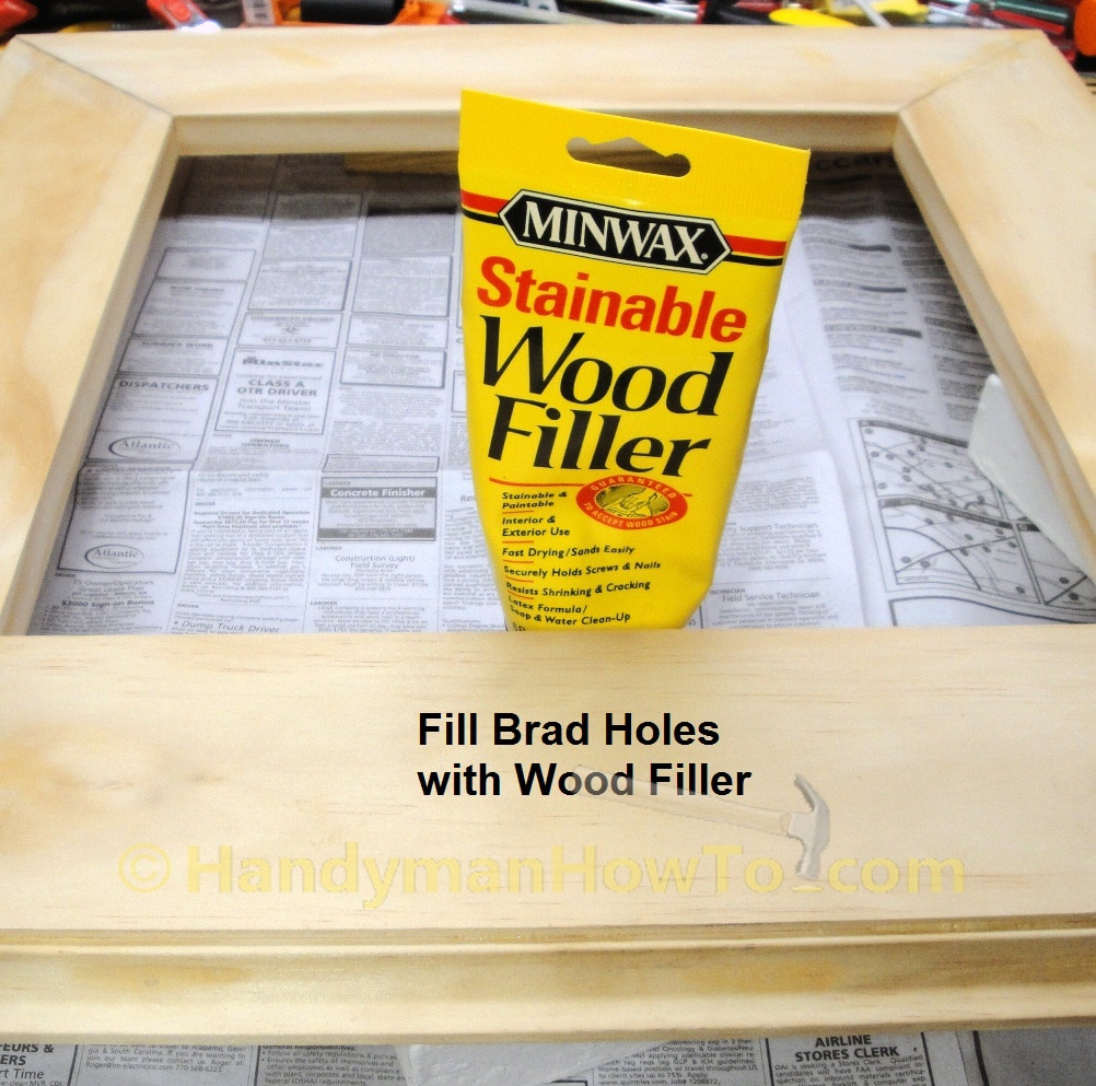 Bath Vent Fan Trim Moulding: Wood Filler for the Brad Nails
